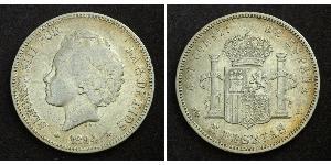 5 Peseta Kingdom of Spain (1874 - 1931) Silber Alfonso XIII of Spain (1886 - 1941)