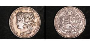 5 Peseta Peru Silber 