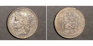 5 Peseta Peru Silber 