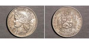 5 Peseta Peru Silber 