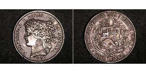 5 Peseta Peru Silber 