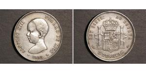 5 Peseta Kingdom of Spain (1874 - 1931) Silver Alfonso XIII of Spain (1886 - 1941)