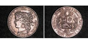 5 Peseta Peru Silver 