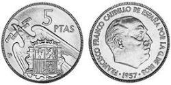 5 Peseta 西班牙 镍/銅 胡安·卡洛斯一世 (1938 - )