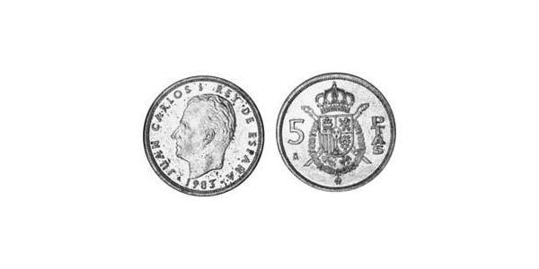 5 Peseta 西班牙 銅/镍 胡安·卡洛斯一世 (1938 - )