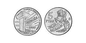 5 Peseta 西班牙 青铜/铝 胡安·卡洛斯一世 (1938 - )