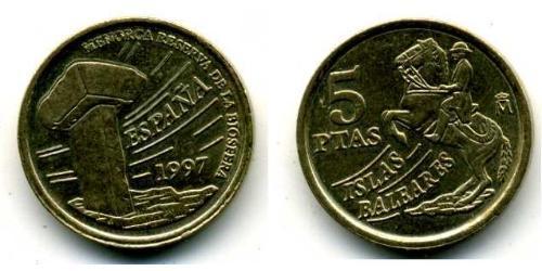 5 Peseta 西班牙 青铜/铝 胡安·卡洛斯一世 (1938 - )