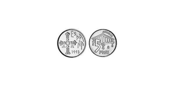 5 Peseta 西班牙 青铜/铝 胡安·卡洛斯一世 (1938 - )