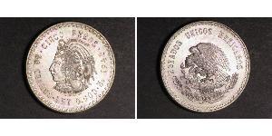 5 Peso Mexique Argent 