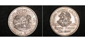 5 Peso Mexique Argent 