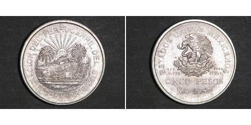 5 Peso Mexique Argent 