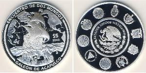 5 Peso Mexique (1867 - ) Argent 