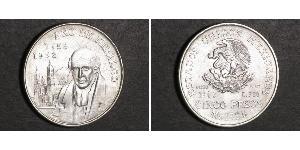 5 Peso Second Federal Republic of Mexico (1846 - 1863) Argent Miguel Hidalgo