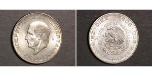 5 Peso Second Federal Republic of Mexico (1846 - 1863) Argent Miguel Hidalgo