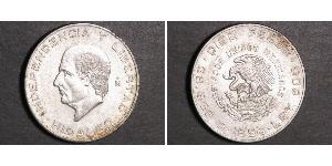 5 Peso Second Federal Republic of Mexico (1846 - 1863) Argent Miguel Hidalgo