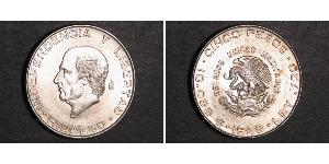 5 Peso Second Federal Republic of Mexico (1846 - 1863) Argent Miguel Hidalgo