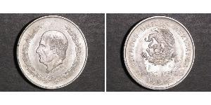 5 Peso Second Federal Republic of Mexico (1846 - 1863) Argent Miguel Hidalgo