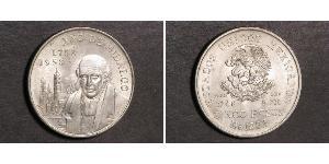 5 Peso Second Federal Republic of Mexico (1846 - 1863) Argent Miguel Hidalgo