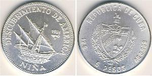 5 Peso Cuba Argento 