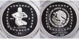 5 Peso Messico Argento 