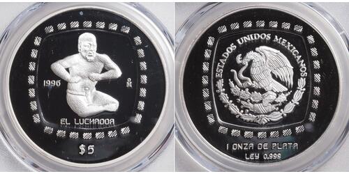 5 Peso Messico Argento 