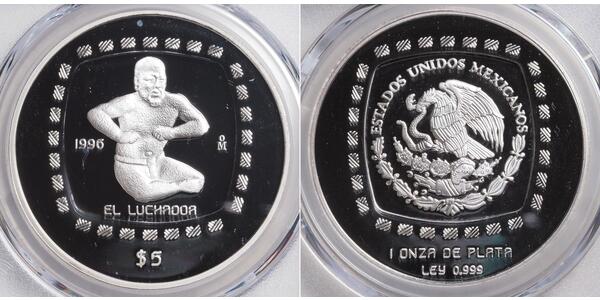 5 Peso Messico Argento 