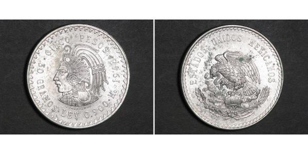 5 Peso Messico Argento 