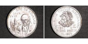 5 Peso Second Federal Republic of Mexico (1846 - 1863) Argento Miguel Hidalgo