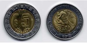 5 Peso Mexique (1867 - ) Bilame 