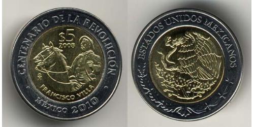 5 Peso Mexique (1867 - ) Bilame 