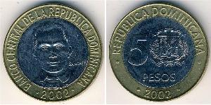 5 Peso Dominican Republic Bimetal 