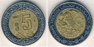 5 Peso Messico (1867 - ) Bimetal 