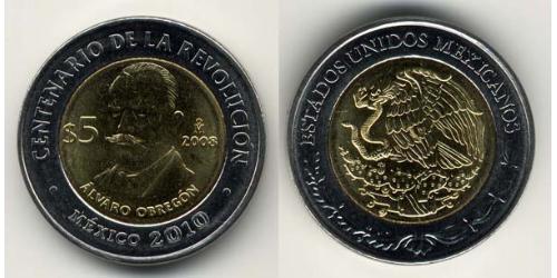 5 Peso Messico (1867 - ) Bimetal 