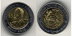5 Peso México (1867 - ) Bimetal 