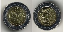 5 Peso 墨西哥 Bimetal 