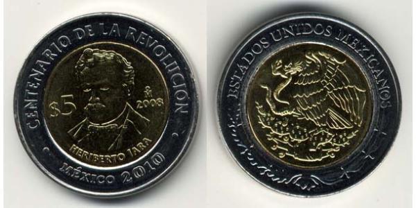 5 Peso 墨西哥 Bimetal 