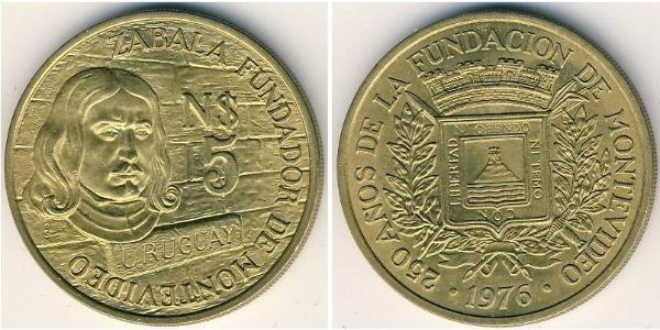 5 Peso Uruguay Bronze 
