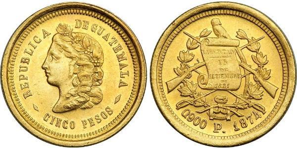 5 Peso Guatemala Gold 