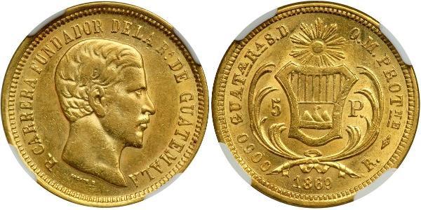 5 Peso Guatemala Gold 