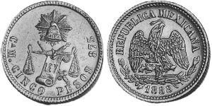 5 Peso Mexiko (1867 - ) Gold 