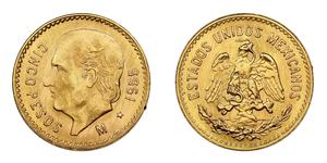 5 Peso Mexiko (1867 - ) Gold 