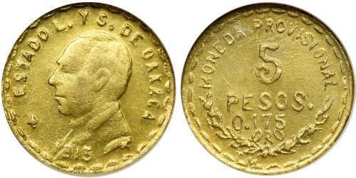 5 Peso Mexiko (1867 - ) Gold 
