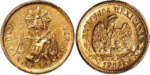 5 Peso United Mexican States (1867 - ) Gold 