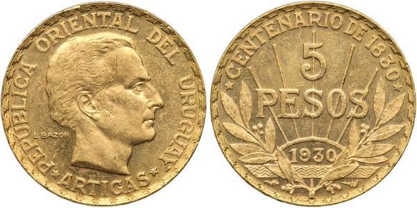 5 Peso Uruguay Gold José Gervasio Artigas