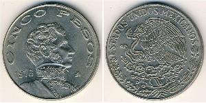5 Peso Mexiko (1867 - ) Kupfer/Nickel 