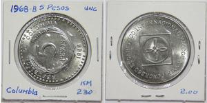5 Peso Republik Kolumbien  (1886 - ) Kupfer/Nickel 