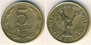 5 Peso Chile Messing 