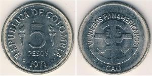 5 Peso Republik Kolumbien  (1886 - ) Nickel 