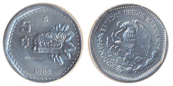 5 Peso México (1867 - ) Níquel/Cobre 