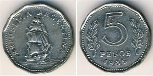 5 Peso República Argentina (1861 - ) Níquel/Cobre 